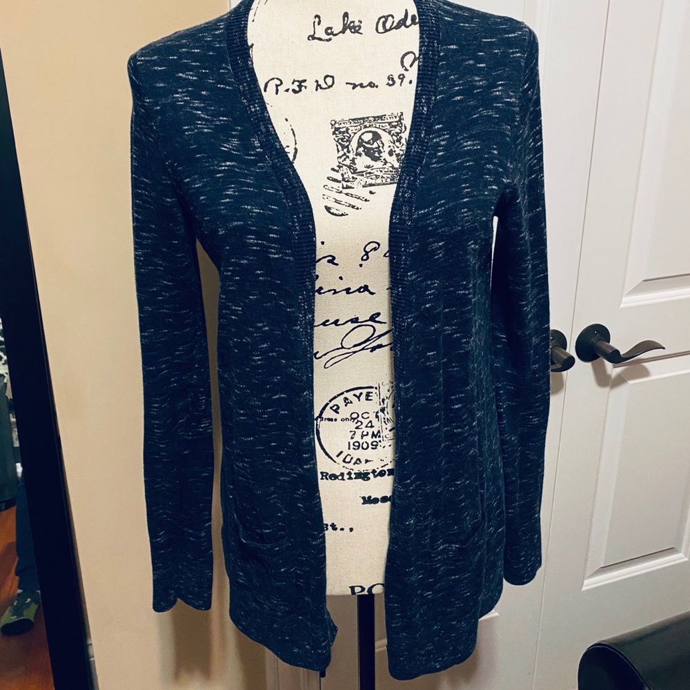 Lou & Grey Spacedye Navy / Midnight open cardigan